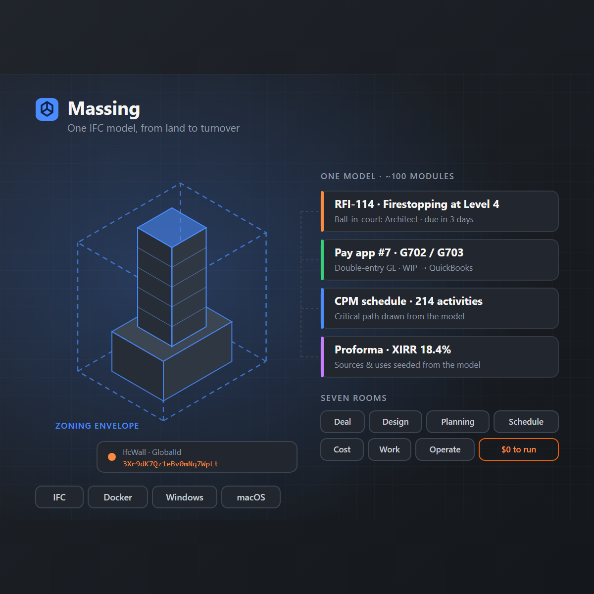 Massing — In-Browser IFC BIM Platform